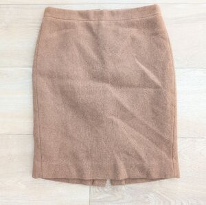 J Crew Wool Blend Pencil Skirt 6 Camel Color Lined